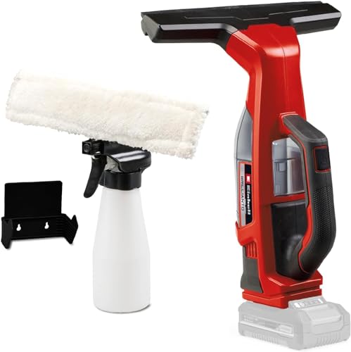 Einhell Limpiacristales con batería BRILLIANTO Power X-Change (18 V, Boquilla de aspiración de 28 cm de Longitud, Limpieza sin Tiras, Incl. pulverizador con paño de microfibras, sin batería)