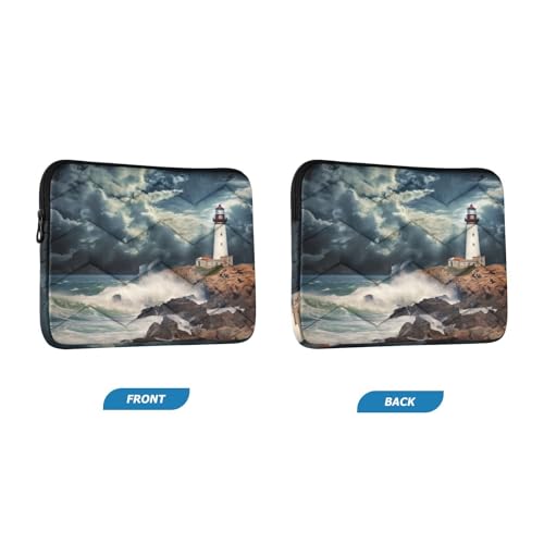 Funda para laptop 13-14 pulgadas con patrón faro impermeable miniatura 2