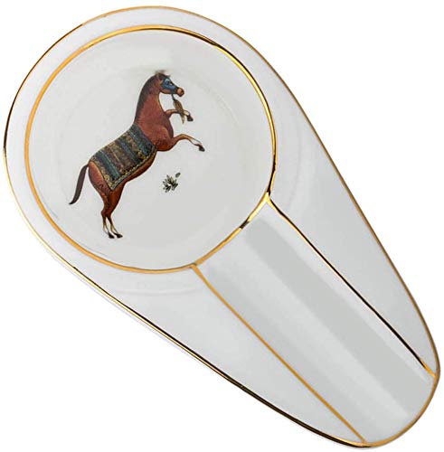 JULAKE Cigar Ashtray for Indoor Outdoor, Ceramic Cigarette Travel Ashtray, Cigar Ash Tray for Home, Office, Bar(White)