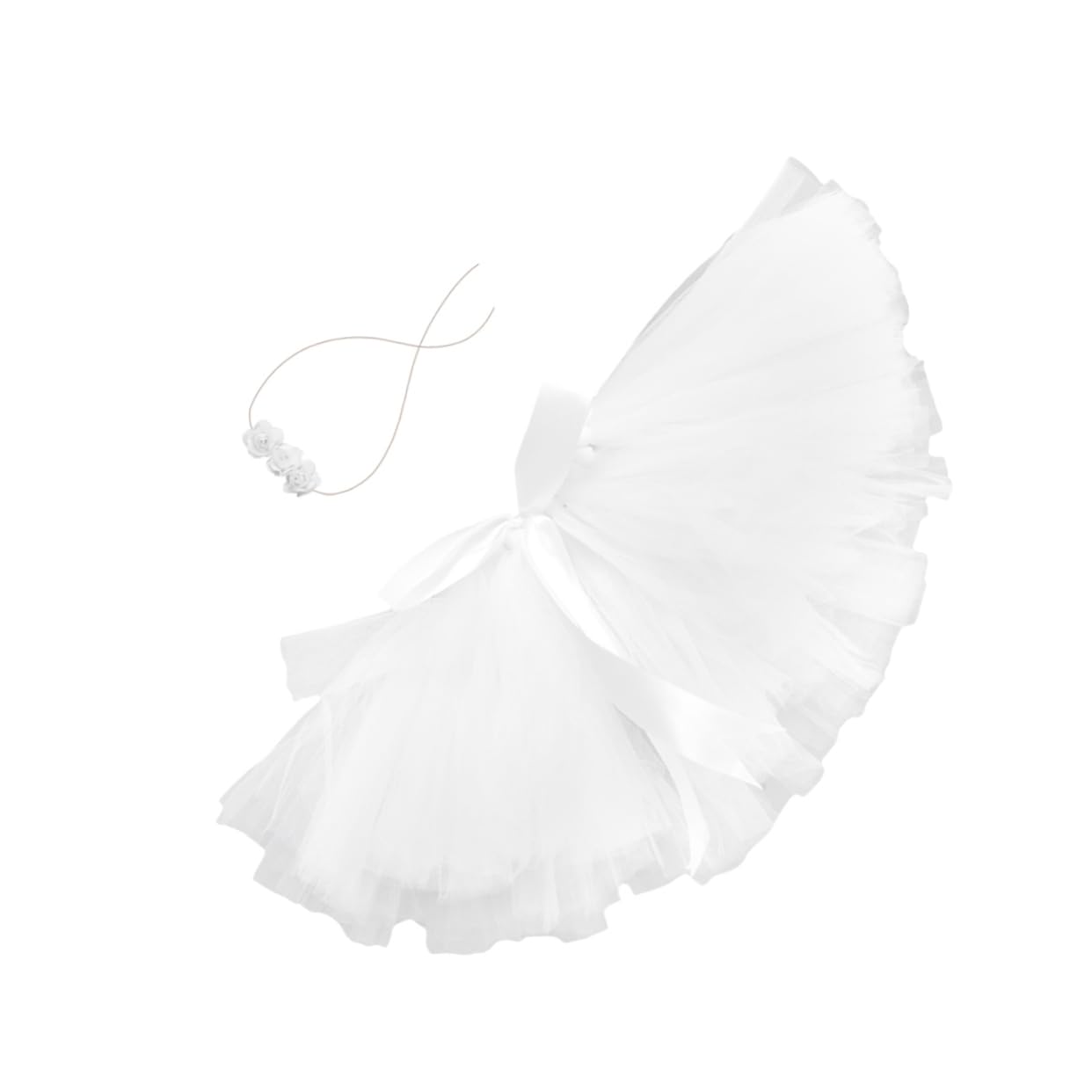 Abaodam 3piezas Falda Tutu De Tul Para Bebés Con Diadema Floral Traje De Fotografía Para Niñas De Meses Vestido De Princesa Color Ropa Para Nuevos Nacidos y Celebraciones