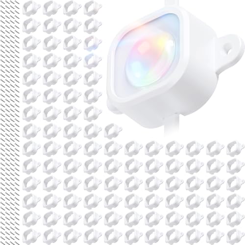 100Pcs Light Clips for Govee H706 Mounting Brackets Compatible with Govee Pro Permanent Outdoor Lights Extension 200pcs Screws Secure Installation