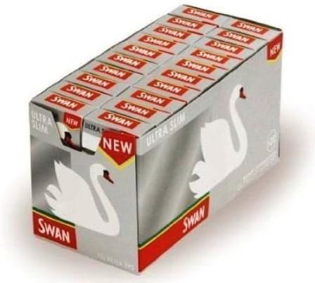 Swan Ultra Slim Silver Precut Filter Tips Full Box Of 20 by Rizla