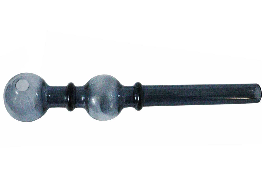 Green Apple Inc 6 Inch Valentines Dual Ball Black Glass Smoking Water Pipe (Pack of 1)-image-16