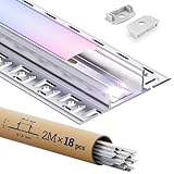 【Aleación de Aluminio Premium – Ultra Resistente y Anticorrosión】Fabricado en aleación de aluminio mejorada, robusto, rígido y resistente a la oxidación. Gracias a su anodizado, este perfil de aluminio LED de 2 m permanece intacto incluso después de 2 años de uso intensivo: sin deformación, sin arañazos, sin cambio de color. Ideal para un montaje duradero en azulejos, yeso o paneles de yeso.