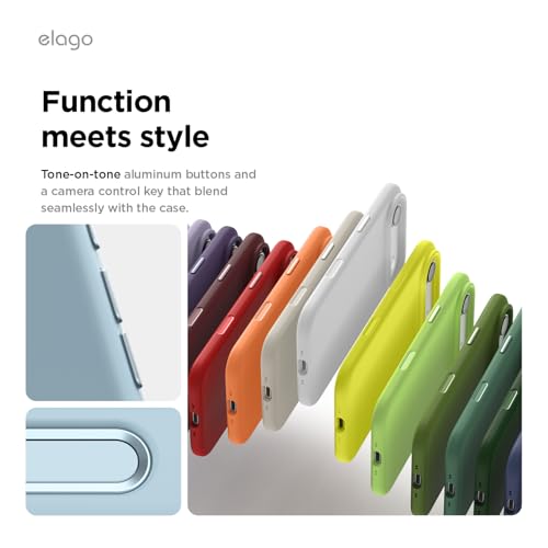 Image of elago for iPhone Air Case, Premium Magnetic Silicone Case, Compatible with MagSafe, Liquid Silicone Material, Protective Cover, Shockproof, Slim Phone, 6.5 inch (Sky Blue)