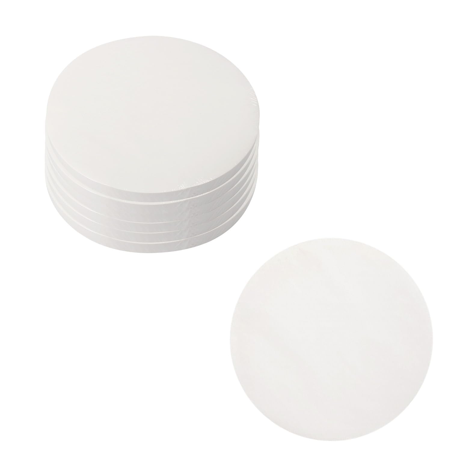 Wellrun 200PCS Burger Patty Papers,Round Greaseproof Non-Stick Wax Sheets,Cake Parchment Circles Liners for Food Separation,Baking,Freezing,BBQ(12 CM)