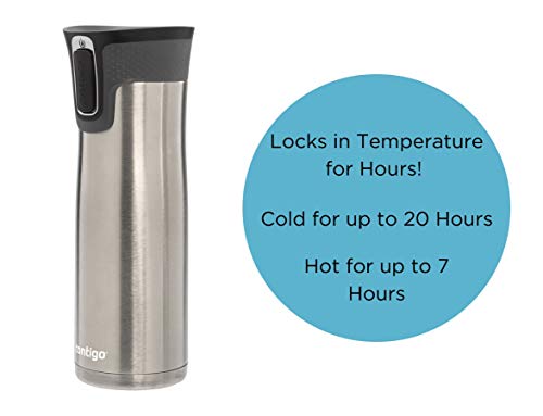 Image of Contigo West Loop Stainless Steel Travel Mug with AUTOSEAL Lid, 24oz., Stainless Steel