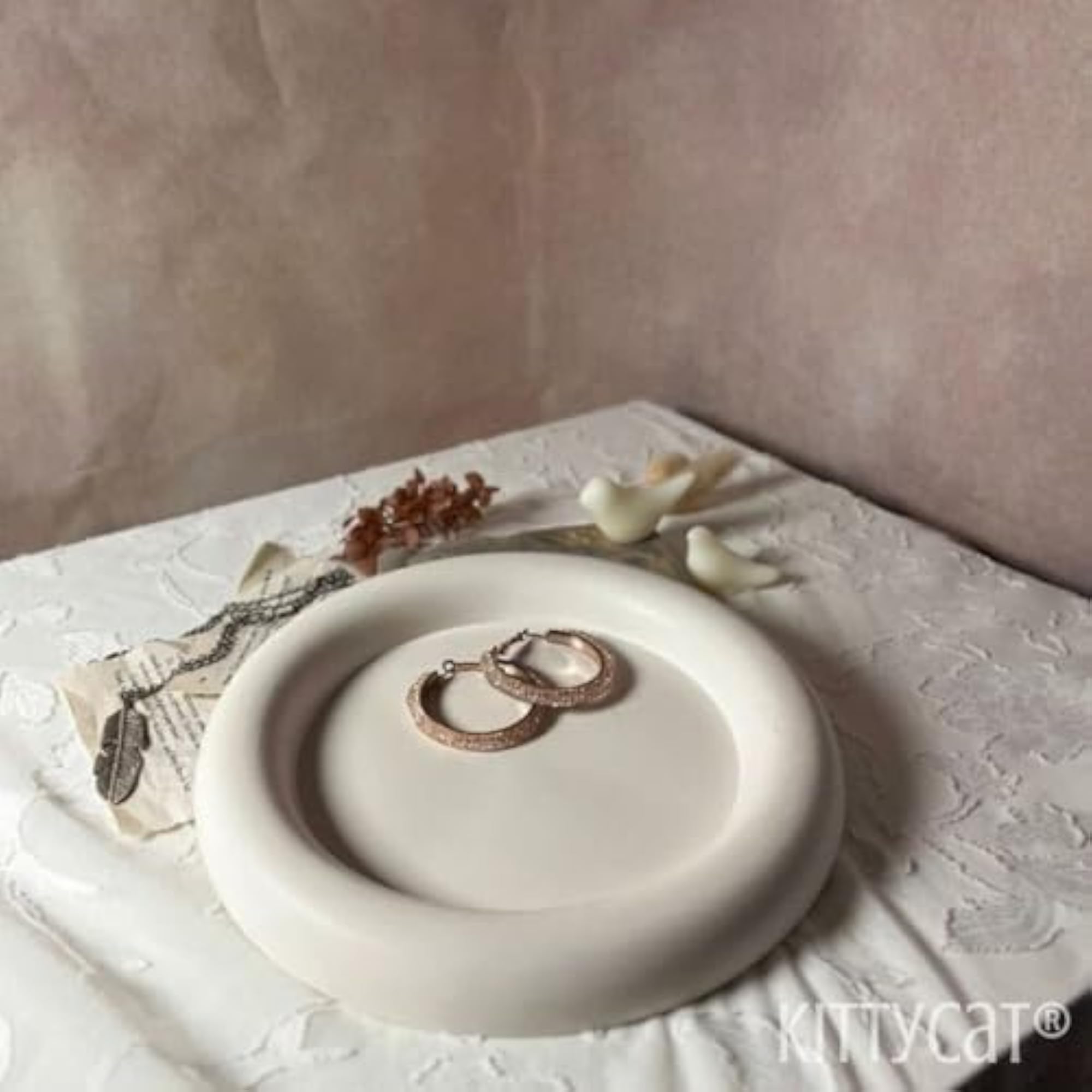 Minimalist Ceramic Jewelry Dish, Ring Holder