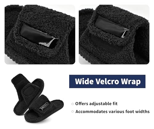 Panda Bros Adjustable House Slippers for Men Soft Open Toe Breathable Indoor Outdoor Slip on Slides Slippers with Memory Foam for Home Bedroom3