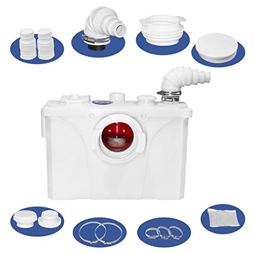 Sanimove 700W Macerator Pump For Macerating Toilet Upflush Toilet System Macerator Sewerage Pump With 4 Water Inlets For Toilet Kitchen Sink Darin Laundry Machine Disposal Macerating Toilet #TOP7