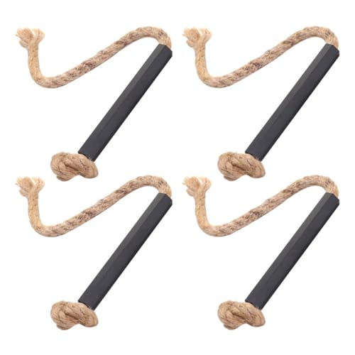 VICASKY 4 Stück Feuerstarterseil mit Bienenwachs Windresistentes Anzündseil für Campingfeuer und Campingkocher Tragbar für Outdoor Survival und Camping