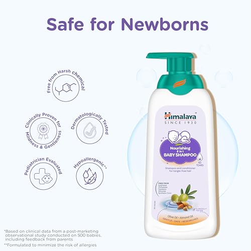 Image of Himalaya 2-in-1 Nourishing Baby Shampoo+Conditioner (400ml) (Pack of 3)