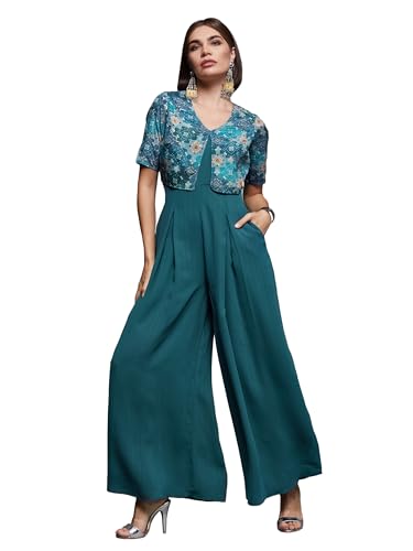 Image of Miss Chase Women's Keyhole Neck Regular Sleeve Regular Length Jumpsuit with Pockets
