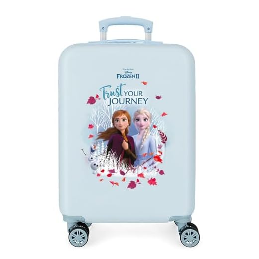 Disney Frozen Trust your journey Maleta de cabina Azul 37x55x20 cms Rígida ABS Cierre combinación 32L 2,5Kgs 4 ruedas dobles Equipaje de Mano