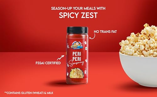 Image of Time Out Popcorn Peri Peri, Multi-Purpose Powder, Popcorn and Snacks Flavoring,Pack of 2, 100g Each