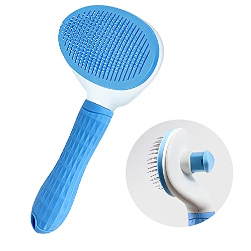 Cat Brush with Self-Cleaning,Dogs Grooming Massage Brush Tool,Pets Slicker Brushes for Shedding One Button Removes Loose Undercoat