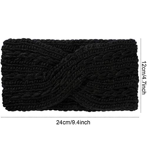 Tacobear 3 stuks gebreide hoofdbanden voor vrouwen winter hoofdband winter gedraaide hoofdband warm gehaakte hoofd wrap… - Image 7