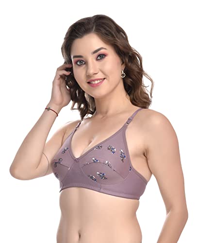 Image of Full Coverage Non Padded Non Wired Daily Use Regular Bra for Women and Girls Multicolor Size 28-40