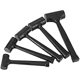 HEIHAK 5 Pieces Dead Blow Hammer Set, 0.5/1/1.5/2/3LB, Rebound-Resistant Rubber Mallet with Non-Slip Grip, Non-Sparking Design