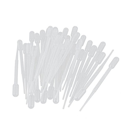 CosCosX 100 Pcs 0.2ml Disposable Essential Oil Pipettes Plastic Graduated Transfer Pipettes Dropping Pipettes Pasteur Pipettes Pipettors Liquid Dropper