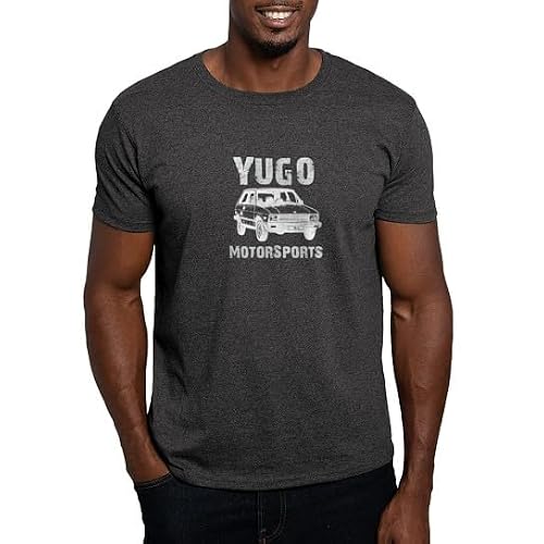 CafePress Yugo Motorsports Dark T Shirt Men's Traditional Fit Casual T-Shirt Charcoal