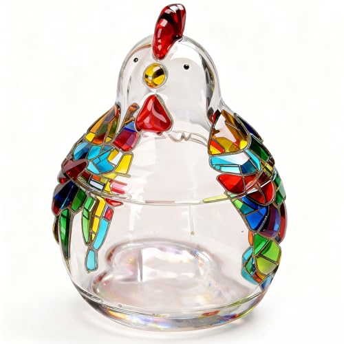 Eminchu Tarro de Cristal para Dulces, Contenedor de Almacenamiento Transparente de Gran Capacidad, Cuenco Decorativo en Relieve 3D, Ideal para Dulces, Aperitivos, Joyas, Cosméticos y Decoración del