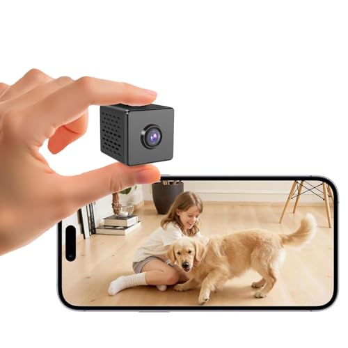 javiscam 2026 Upgraded 4K Spy Camera Mini Hidden WiFi Camera with Live View Plug-in Indoor Security Cam 24/7 Recording Motion Alerts Night Vision Cloud & TF Storage