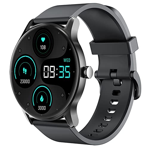 Smart Watch Fitness Tracker with Heart Rate, Blood Oxygen, Sleep Tracking, Music, IP68 Waterproof 12 Sport Modes Fitness Smart Watches for Men Women Compatible with Android, iOS