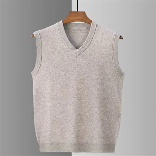 Men's Knitted Pullover Sweater Vest Casual V-Neck Solid Color Waistcoat Outwear Tops3