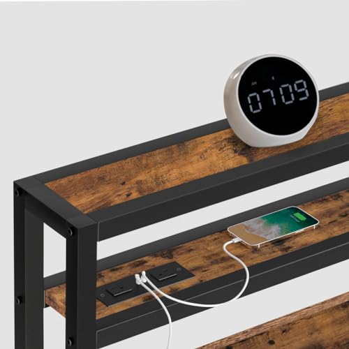 Homcenes Headboard, Headboard For King Size, Storage Headboard With 2 Outlets And 4 Usb Ports, Head Board With Storage Shelf, Height Adjustable thumb #6