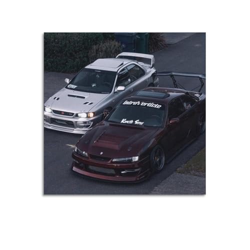 Silvia S14 poster de course rétro pour décorer une salle de jeux ou une chambre d'ado