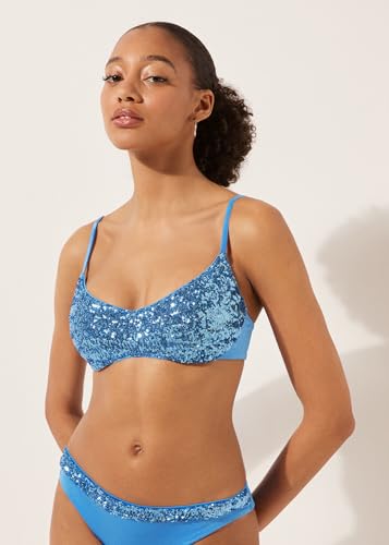 Woman's Removable Padding Tank-Style Swimsuit Top Glowing Surface4