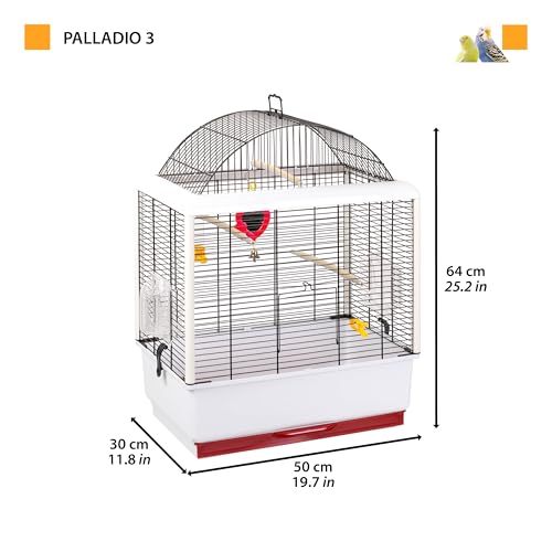 Image of Ferplast Palladio 3 Bird Cage, 49 x 30 x 64 cm, Black