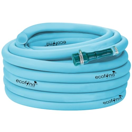 Image of ecofynd 10 Meter /33 Feet, 1 /2 Inch Flexible PVC Sky Blue Water Pipe, Heavy Duty Long Pipes with Hose Connectors & Clamps, Home Garden, Car Wash, Floor Clean, Park Cleaning, Outdoor Indoor Use