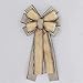 Burlap Black Natural Stripe Wreath Bow