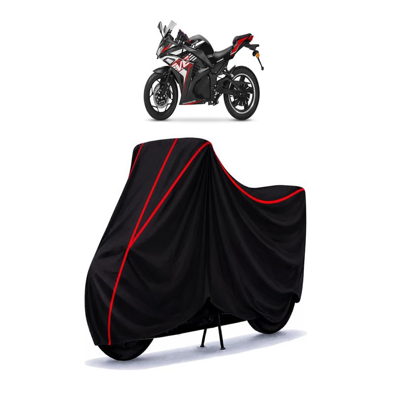 Image of Odysse Evoqis Water Resistant Bike Cover for All Motorcycles & Rain | Heavy Duty Taffeta Fabric | UV Protection, Dustproof, Scratchproof | All Weather Two Wheeler Body Cover with Elastic Bottom
