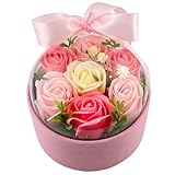 Luxuriöser Seifenblumenstrauß im Geschenk-Box – Handgefertigte Rosen aus Seife, Duftend...