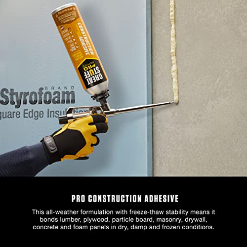 Image of Great Stuff 343087 PRO 26.5-Ounce Construction Adhesive, Each, Cream, 26.5 Ounce