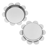 Beadaholique New Shiny Silver Flower Bottle Caps Craft Scrapbook Jewelry No Liners 25mm (24)