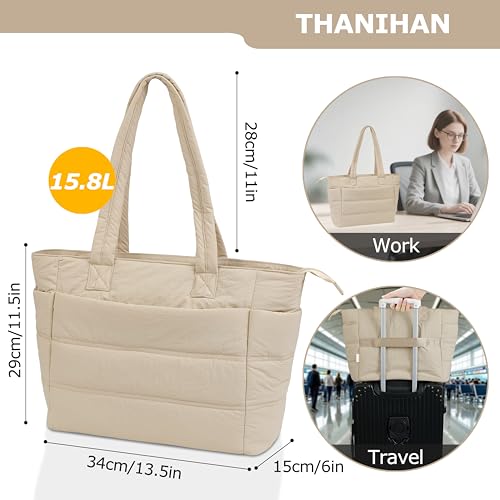 Image of Tote Bag for Women ,Travel Puffy Tote Bag For Women,Puffer Work Tote Handbag、Shoulder Bag Handbag for Travel, Work, Gym