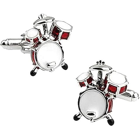 korpikus® ' Drum Kit ' Stainless Steel Cufflinks In Free Designer Gift Bag Cover