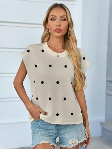 Image of GREAIDEA Womens Sweater Vest Cap Sleeve Business Casual Tops Work Shirts