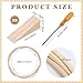 Leriton Rattan Repair Kits with 1 PC 14 Inch x 3.3 Feet Cane Webbing Roll, 1 PC 3/16 Inch Cane Webbing Spline & Caning Chisel, 8 Wooden Wedges for Chair, Cabinet, Home Caning Furniture Repair