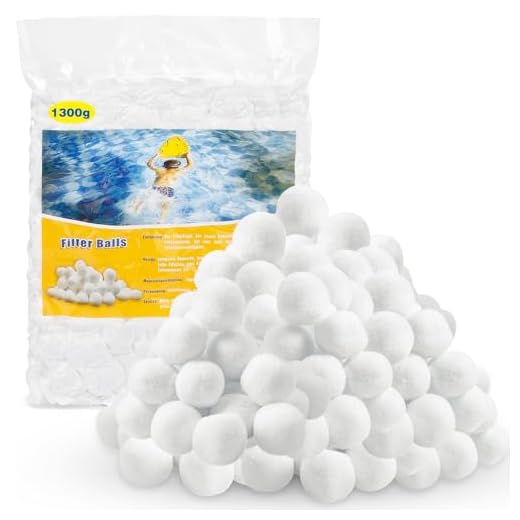 BARAKYEG 1300g Pool Filterbälle, Ersetzt 45kg Filtersand Quarzsand,Filterballs für Sandfilteranlagen Pool,Filter Balls ersetzen,Filterpumpe,PoolzubehörFiltersand für Pool Sandfilter,Aquarium