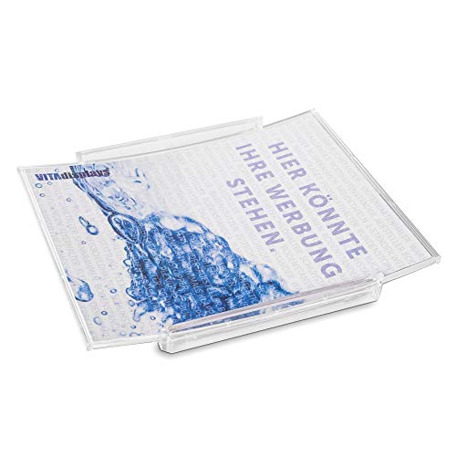 VITAdisplays® Zahlteller/Cash Tray BASIC, transparent, individualisierbar durch Papiereinleger...