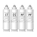 Waterdrop Undersink Replacement Water Filter Compo Pack, 2PP+CT+CS