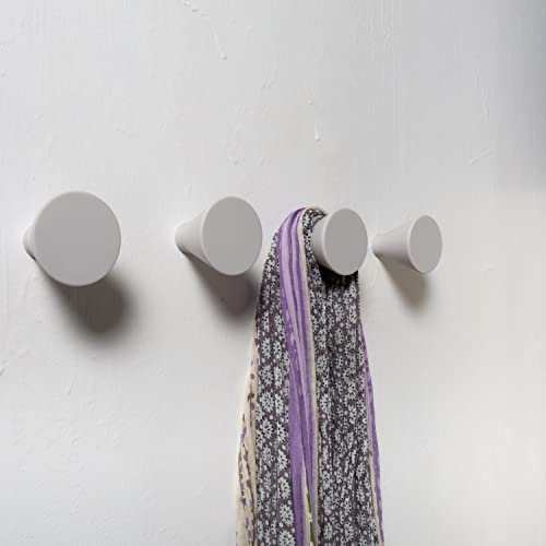 nidoshu YCONIC 4 Patere Porte Manteau Mural Beige - Patère Murale Deco Crochets Porte-Manteau Mural Design Chambre Moderne - Portemanteaux pour Entrée Original Salle de Bain Decoratif ou Enfants