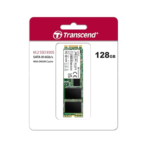 Image of Transcend 128GB M.2 2280 Internal (SSD) Solid State Drive | SATA III 6Gb /s SSD | 3D NAND Flash | DDR3 DRAM Cache | Read /Write - up to 560 /380 MB /s | 70 TBW | 5 Yrs. Warranty | TS128GMTS830S