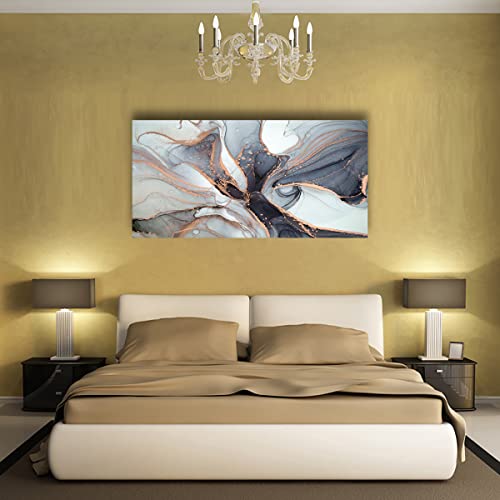 Abstract Art Pictures Canvas Wall Art For Living Room Bedroom Or Bathroom Wall Decor,Abstract Wall Art Print Paitnings For Home Decor,Line Drawings Waterproof Stretched Ready To Hang-20X40Inches #TOP7