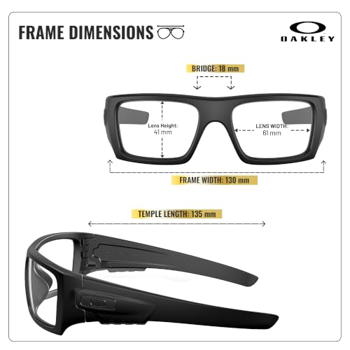 Image of Oakley DET CORD INDUSTRIAL - SAFETY GLASS OO9253 Sunglasses w /Official Kit | Non-Polarized, Men's Sunglasses